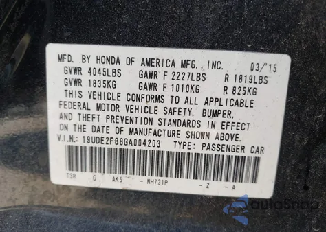 2016 Acura Ilx Premium A-Spec Packages/Technology Plus A-Spec Packages z USA, uszkodzony, nr VIN 19UDE2F88GA004203